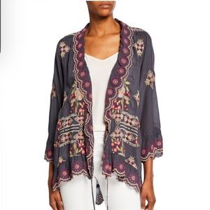 Johnny Was NWT Embroidered Women’s Graphite Lena Jacket Size 3X